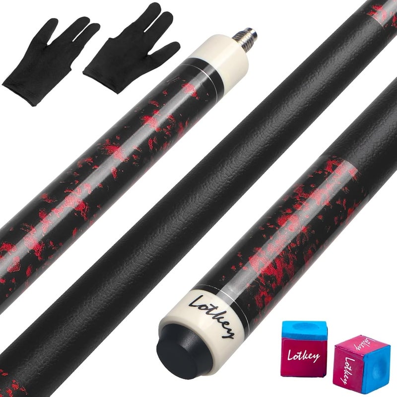 LOTKEY Pool Cue Sticks for Adults,Super Straightened Up 58'' 18 19 20 21 oz Billiard Cues Stick Canadian Maple Tacos De Billar Profesional Set of 4/3/2/1 House Bar Pool Que Table Beginner Pool Queue for Sale - Image 1